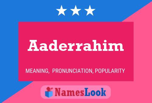 Aaderrahim Name Poster