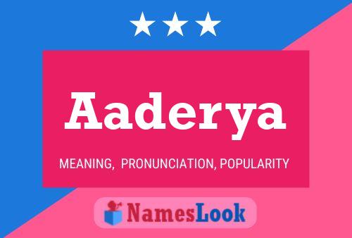 Aaderya Name Poster