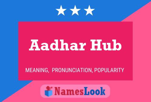 Aadhar Hub Name Poster