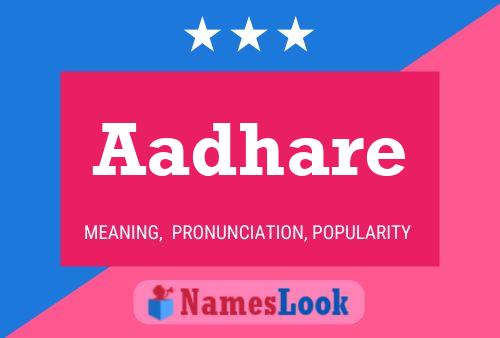 Aadhare Name Poster