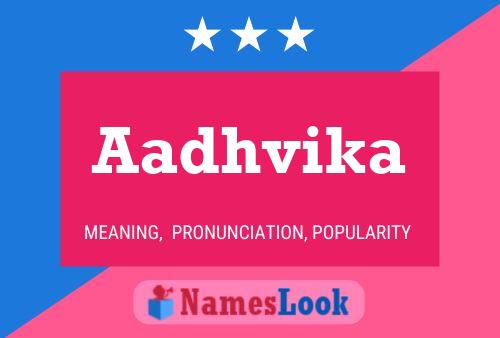 Aadhvika Name Poster