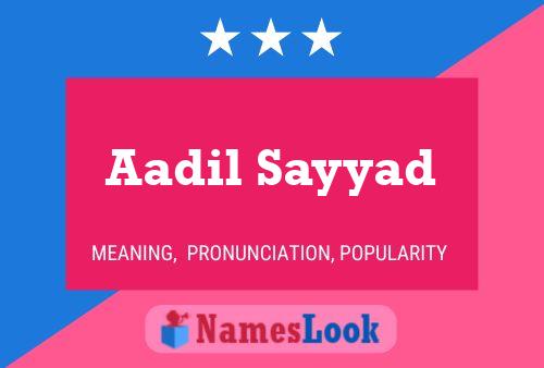 Aadil Sayyad Name Poster