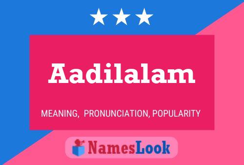 Aadilalam Name Poster