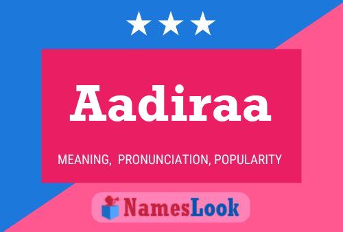 Aadiraa Name Poster