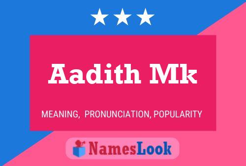 Aadith Mk Name Poster