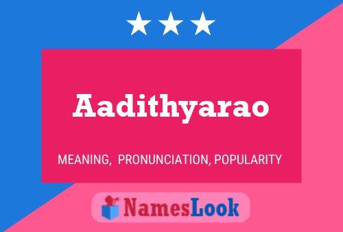 Aadithyarao Name Poster