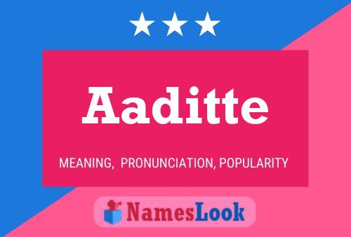 Aaditte Name Poster