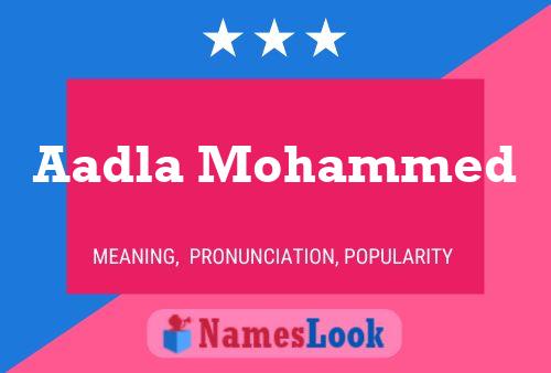 Aadla Mohammed Name Poster