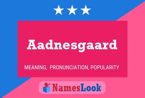 Aadnesgaard Name Poster