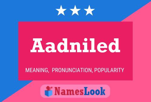 Aadniled Name Poster