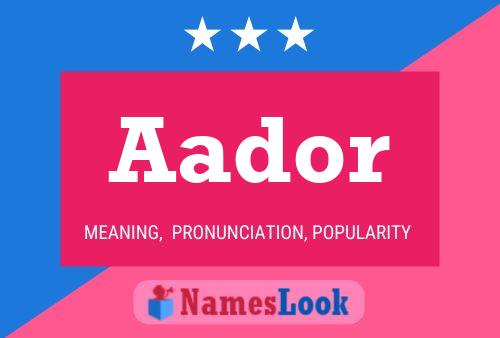 Aador Name Poster
