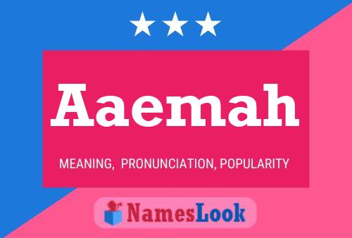 Aaemah Name Poster