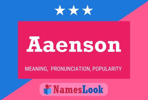 Aaenson Name Poster