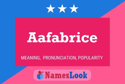 Aafabrice Name Poster