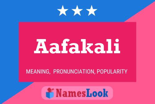 Aafakali Name Poster