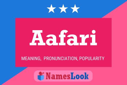 Aafari Name Poster