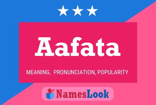 Aafata Name Poster