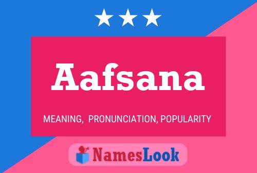 Aafsana Name Poster