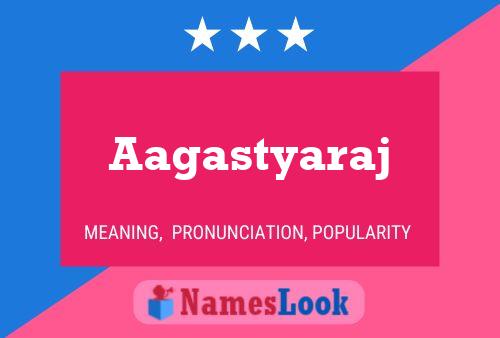 Aagastyaraj Name Poster