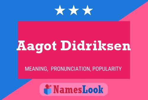 Aagot Didriksen Name Poster