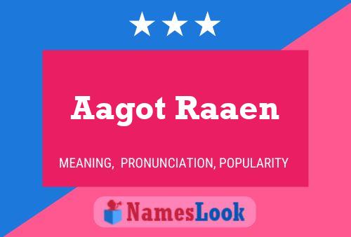 Aagot Raaen Name Poster