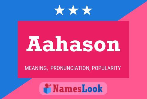 Aahason Name Poster