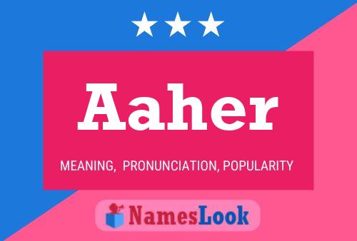 Aaher Name Poster