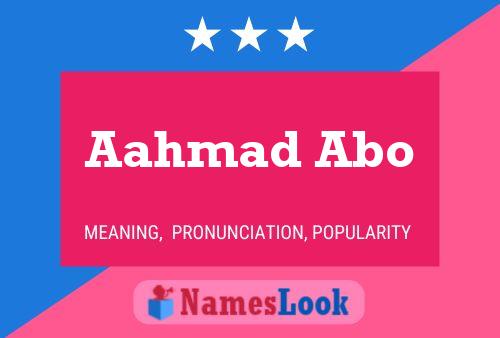 Aahmad Abo Name Poster