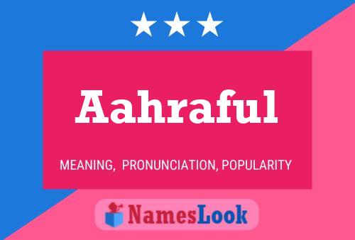 Aahraful Name Poster