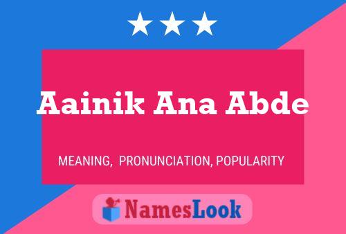 Aainik Ana Abde Name Poster