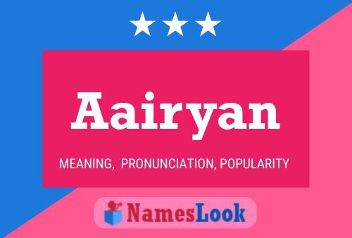 Aairyan Name Poster