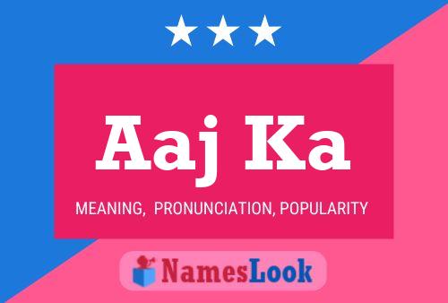 Aaj Ka Name Poster