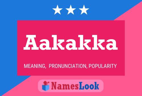 Aakakka Name Poster