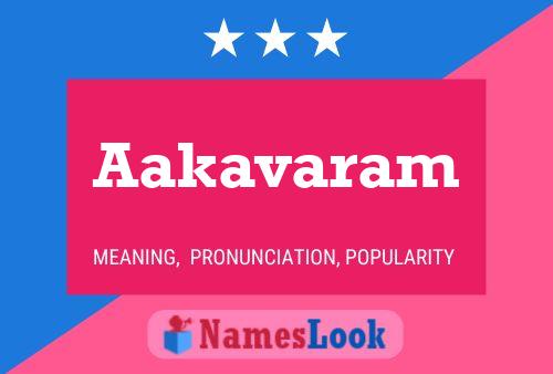 Aakavaram Name Poster