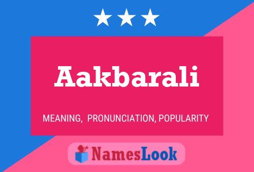 Aakbarali Name Poster