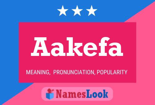 Aakefa Name Poster