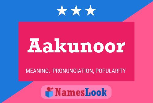 Aakunoor Name Poster