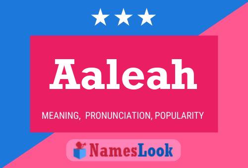 Aaleah Name Poster