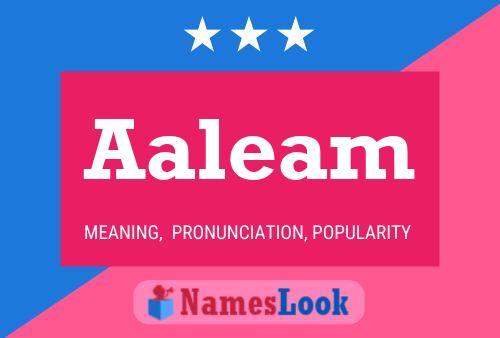 Aaleam Name Poster