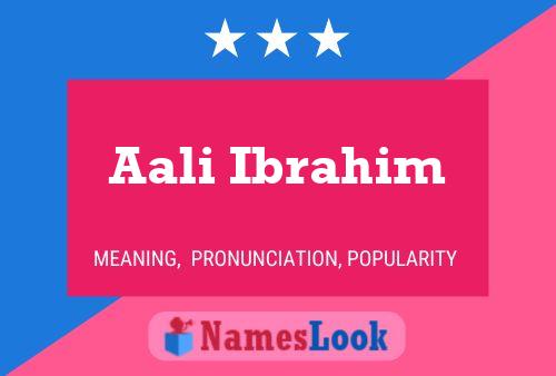 Aali Ibrahim Name Poster