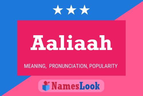 Aaliaah Name Poster