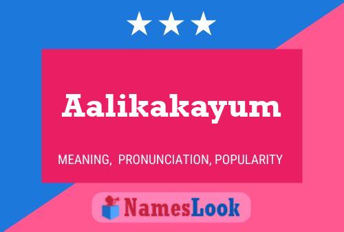 Aalikakayum Name Poster