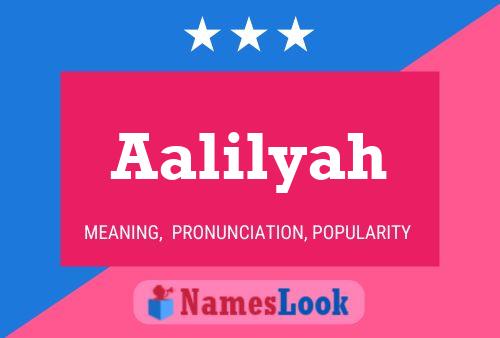 Aalilyah Name Poster