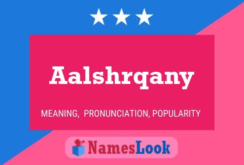 Aalshrqany Name Poster