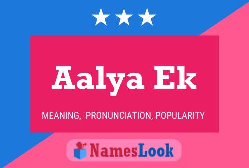 Aalya Ek Name Poster