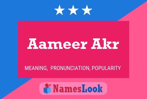 Aameer Akr Name Poster