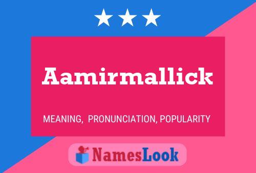 Aamirmallick Name Poster