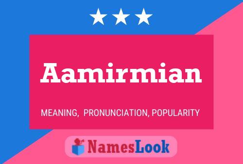 Aamirmian Name Poster