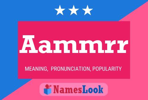 Aammrr Name Poster