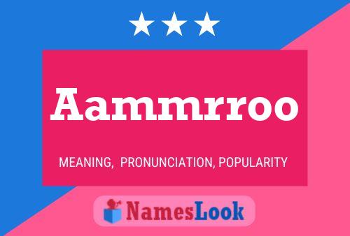 Aammrroo Name Poster